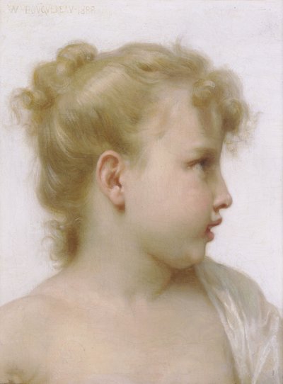 Head of a Little Girl by William Adolphe Bouguereau